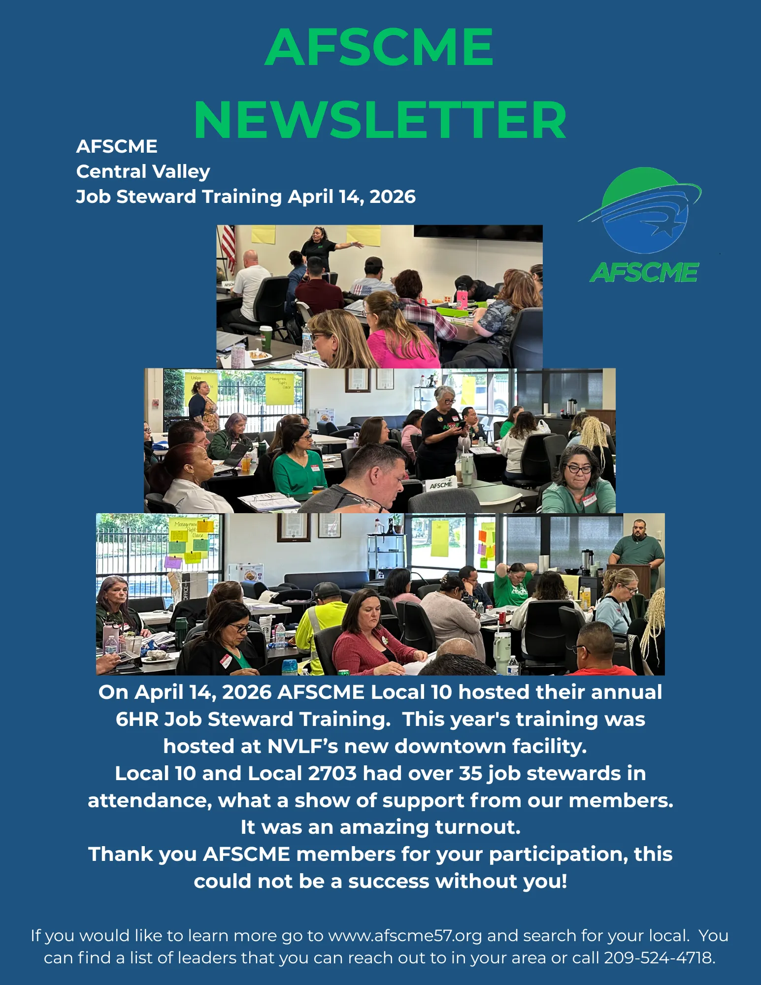 Flyer for Local 10 Job Steward Training