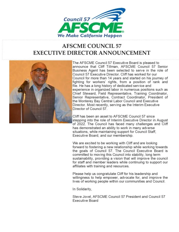 C57 President Announcement